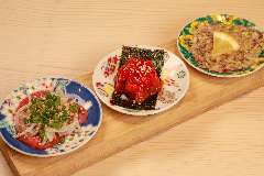 京の焼肉処 蓮蔵_創作タン刺し三種盛り