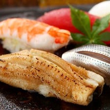 人気【握りの贅コース】握り鮨と一品料理　金額の差は素材の質となります。