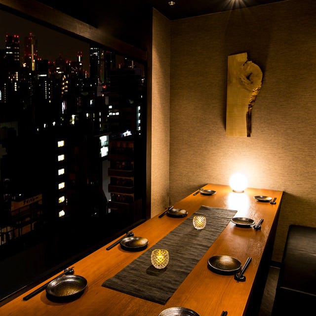 夜景 個室居酒屋 越後や 難波店 なんば 難波 居酒屋 ぐるなび