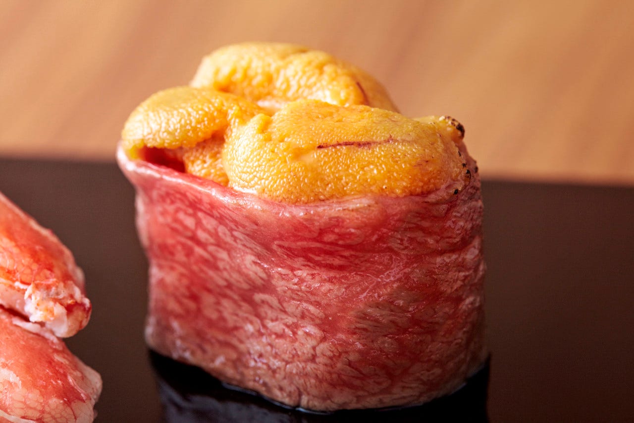 サーフ ターフと門崎熟成肉を使用したしゃぶ焼きの詳細 門崎熟成肉 格之進 六本木 寿司屋 ぐるなび