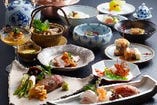 日本料理桃山とのｺﾗﾎﾞ。鉄板焼でも旬の食材を楽しめます。