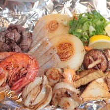 肉・魚・野菜の絶品鉄板料理