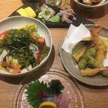 【いしんの魚コース】夏は天ぷら、冬は鍋。和食コース＋180分飲み放題付