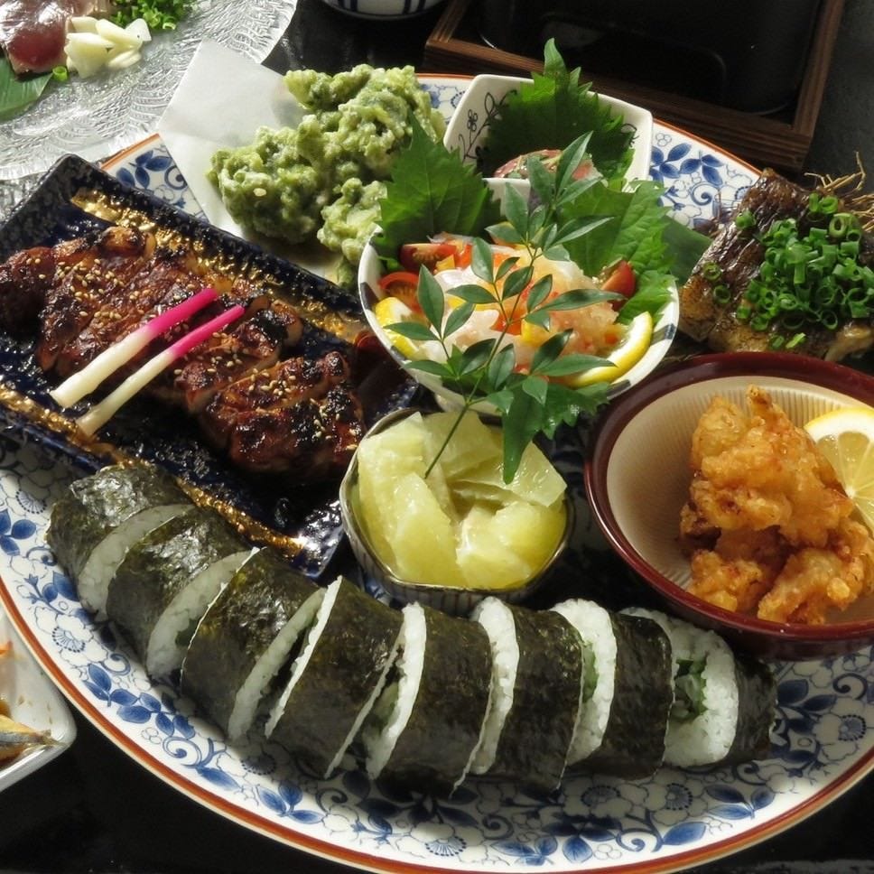 ざまに皿鉢・鯛しゃぶコース5,000円】鯛を心ゆくまで堪能！皿鉢コース