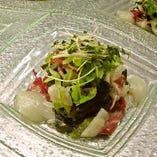 淡路産天然真鯛のカルパッチョ サラダ仕立て