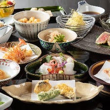 贅沢な天ぷらを会席コースで楽しむ