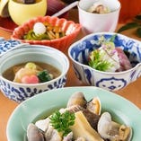鯛と若竹(ワカメと筍）の浅利スープ煮膳