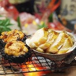 鮑、雲丹など、高級食材と出合える日もございます