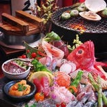 瀬戸内の鮮魚と七輪焼き、釜炊きご飯を満喫する月替わりのコース