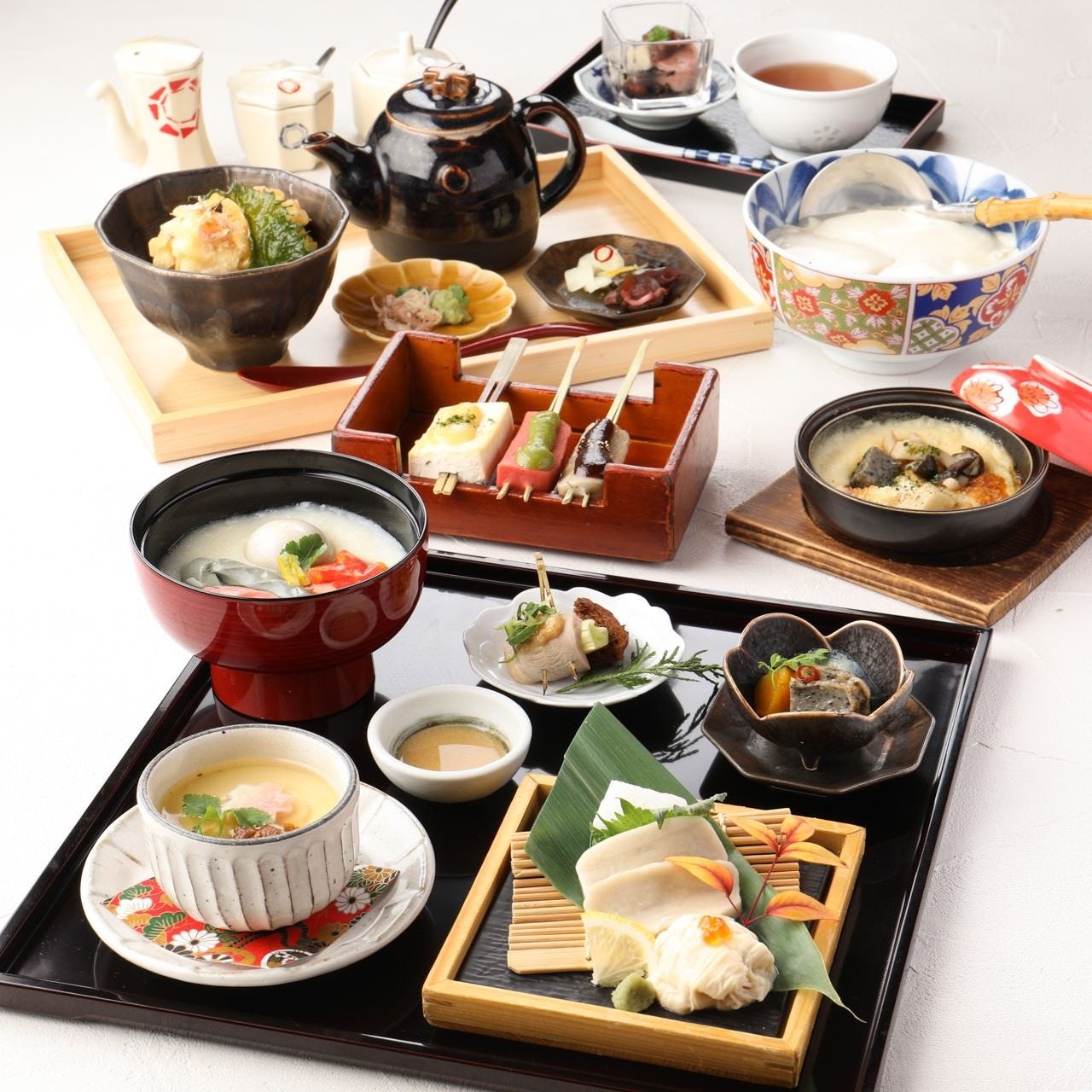 昼限定 京都 半兵衛麩の京麩会席 要前日予約の詳細 豆富料理と薬膳火鍋 八かく庵 大阪マルビル店 梅田 大阪駅 豆腐料理 ぐるなび