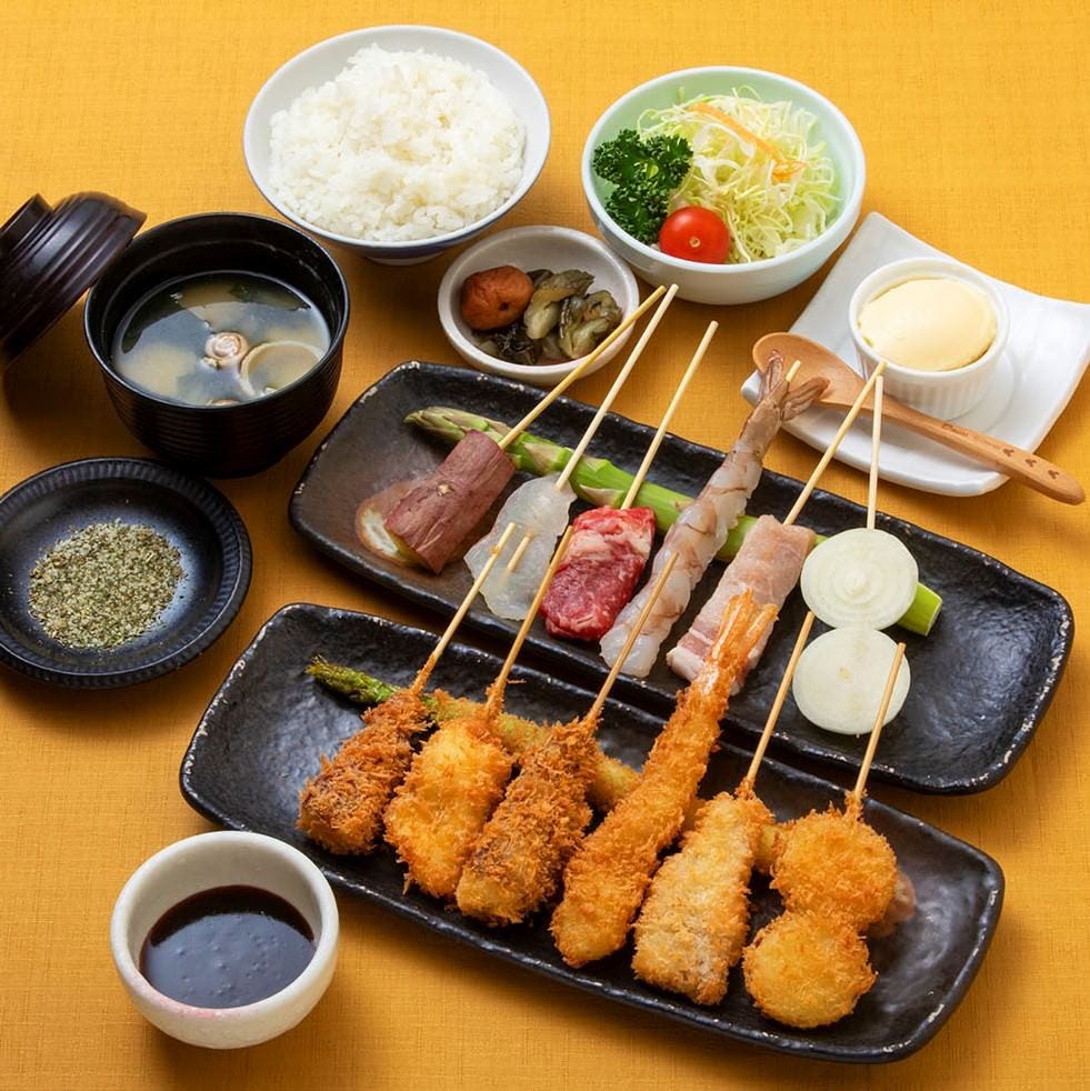 和食 たちばな グランフロント大阪の海鮮串カツ御膳