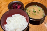 茨城県コシヒカリごはんセット（味噌汁・お漬け物付）
