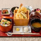 ミニちらし寿司と天ぷら御膳