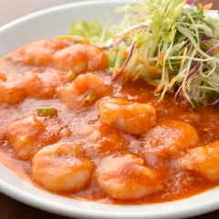 エビチリソース炒め/白身魚の甘酢あんかけ