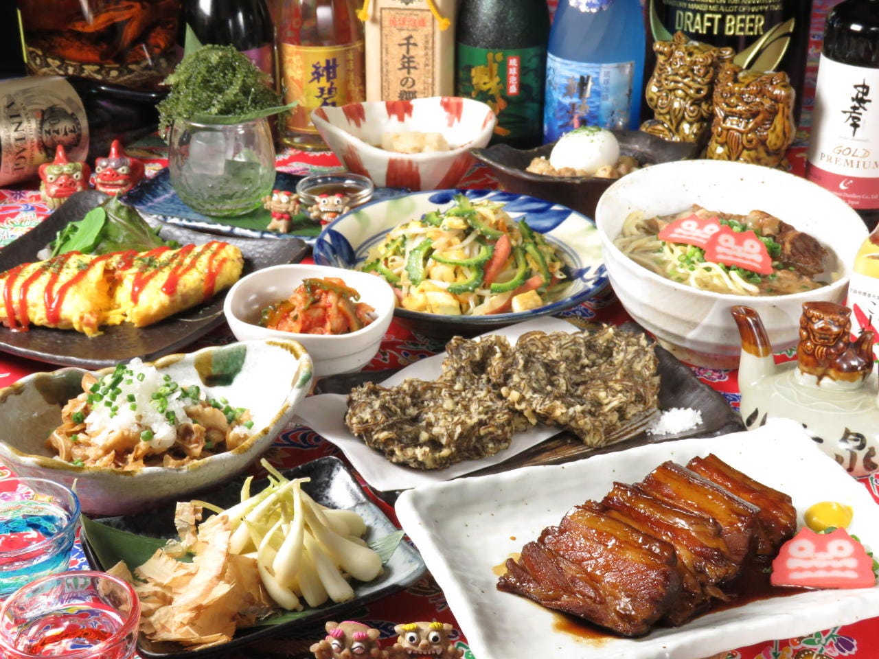 沖縄料理を堪能 でーじまーさん めっちゃ美味しい 11品 4 500の詳細 沖縄ん家 てりとりー なんば 難波 居酒屋 ぐるなび