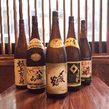 新鮮魚貝に合う日本酒をたのしめます