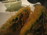 【Deep Fried】
アボカドのカダイフ包み揚げ　野沢菜のタルタルソースで