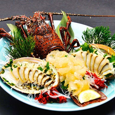 浅草 貸切乗合船&ビアガーデン 屋形船 船宿 釣新_伊勢エビとアワビのお造り