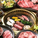 焼肉は近江牛をはじめ、その日の入荷にあわせてセレクトする多彩な部位をラインナップ