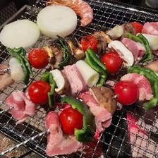 【テラス席限定】3時間飲み放題＆BBQ・お肉・海鮮盛り合わせスペシャルプラン6000円