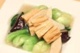 青菜と中国湯葉の炒め