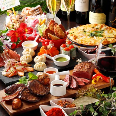 贅沢個室と&肉バル TOMBOY 赤坂店_プロジェクター貸出しOK(5日前迄に要予約相談)2H飲放+生ハム・和牛ステー歓送迎会◎コース5980円★