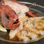 旬魚のカルパッチョ～三種のソース～