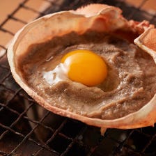 カニ味噌の甲羅焼き