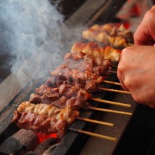 炭火で焼き上げた「焼とり」