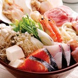 寄せ鍋は「味噌ちゃんこ」or「塩ちゃんこ」をお選びください。