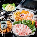 お鍋に揚げ物、サラダ、お寿司…バラエティに富んだ味わいをご用意しております。