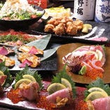 日本酒セルフ飲み放題も♪、自慢の鮮魚堪能コースで宴会！