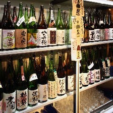 約100種類の日本酒利き酒