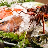 「うまし国」と呼ばれる三重県の食材の中でも、特にお奨めなのが魚介類です。伊勢湾で獲れた海の恵みが当店には毎朝届きます。「個別盛り対応承ります」