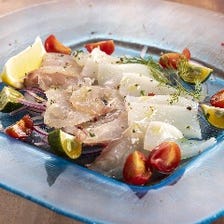 新鮮魚介のカルパッチョ　Fresh carpaccio