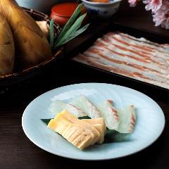 【春限定】桜鯛と筍、厳選豚肉の出汁しゃぶ会席