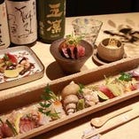 【コース】
旬の新鮮魚介や加賀野菜を使った彩り豊かな逸品を