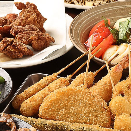 難波での宴会に 串カツコース全6品2 000円 税抜 難波 串カツ 女子会 合コン 宴会 飲み会 どて焼き の詳細 新世界 串カツ いっとく 難波 千日前店 なんば 難波 居酒屋 ぐるなび