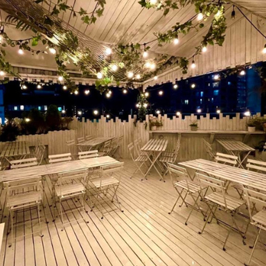 天空ビアガーデン WBcafe ~tokyo~_日暮里駅前のビル最上階でのオープンテラス♪