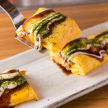 とん平焼　Pork omelet with OKONOMIYAKI sauce and mayonnaise
