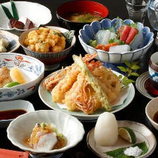 江戸前天ぷらと会席料理のコース