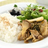 豚と高菜の中華炒めプレート