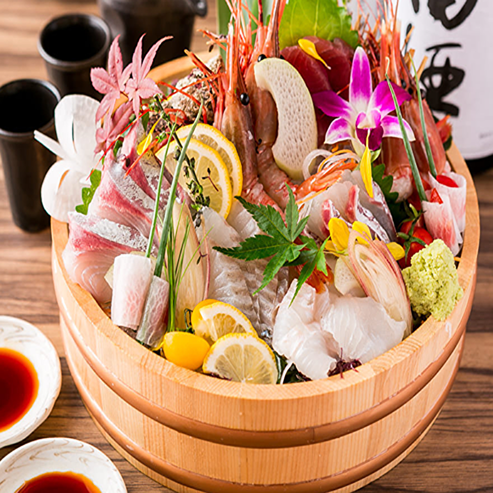 全席完全個室居酒屋 たくみ 海老名西口店 自慢の食材 鮮度抜群 産地直送鮮魚の桶盛り ぐるなび