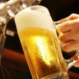 プレミアム飲み放題なら・・・
生ビール「アサヒ　スーパードライ　樽生」ほか
本格焼酎・銘酒地酒・厳選梅酒などもお飲み頂けます。
