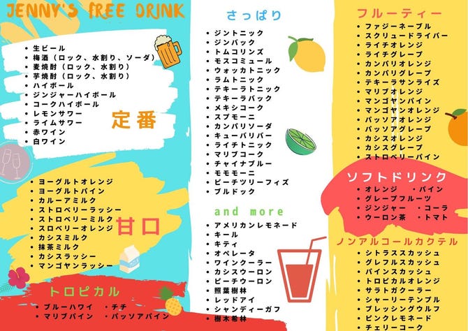 Food Sports Bar Jenny S ジェニーズ 広島市 貸切スペース ぐるなび