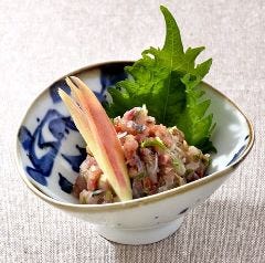 虎連坊 ヒルトンプラザウエスト店_神楽南蛮味噌の海鮮なめろう