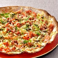 虎連坊 ヒルトンプラザウエスト店_蟹ピザ