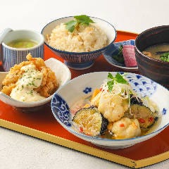 虎連坊 ヒルトンプラザウエスト店_【鯛めし 食べ放題】鱧と茄子の揚げ出し膳