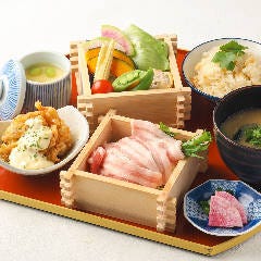 虎連坊 ヒルトンプラザウエスト店_【鯛めし 食べ放題】黒豚と夏野菜のセイロ蒸し膳