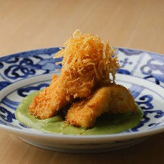 虎連坊 ヒルトンプラザウエスト店_昆布〆あじのフライ